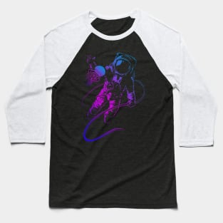 'Astronaut Jelly Fish Rainbow' Radiant Space Galaxy Gift Baseball T-Shirt